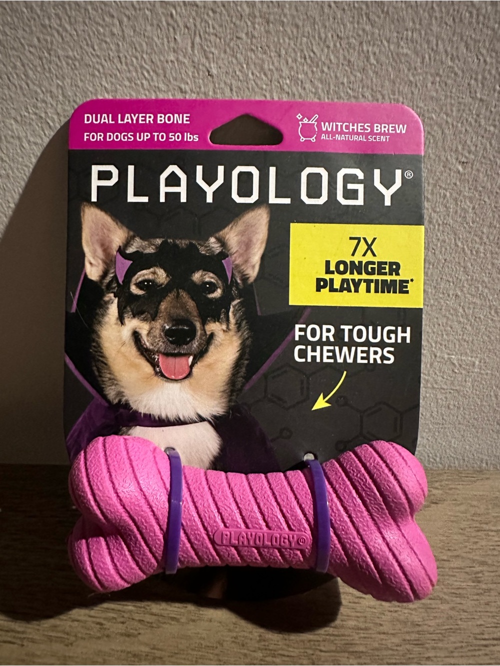 Playology ‘Witches Brew’ Dual-Layer Dog Bone Toy